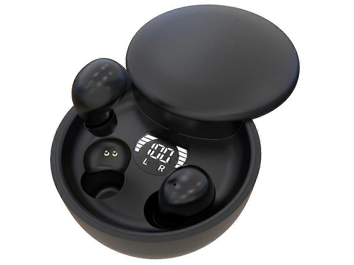 Mini auriculares Bluetooth invisibles, Bluetooth 5.4, resistencia al agua IPX5, ergonómicos Nostalgia88 (negro)