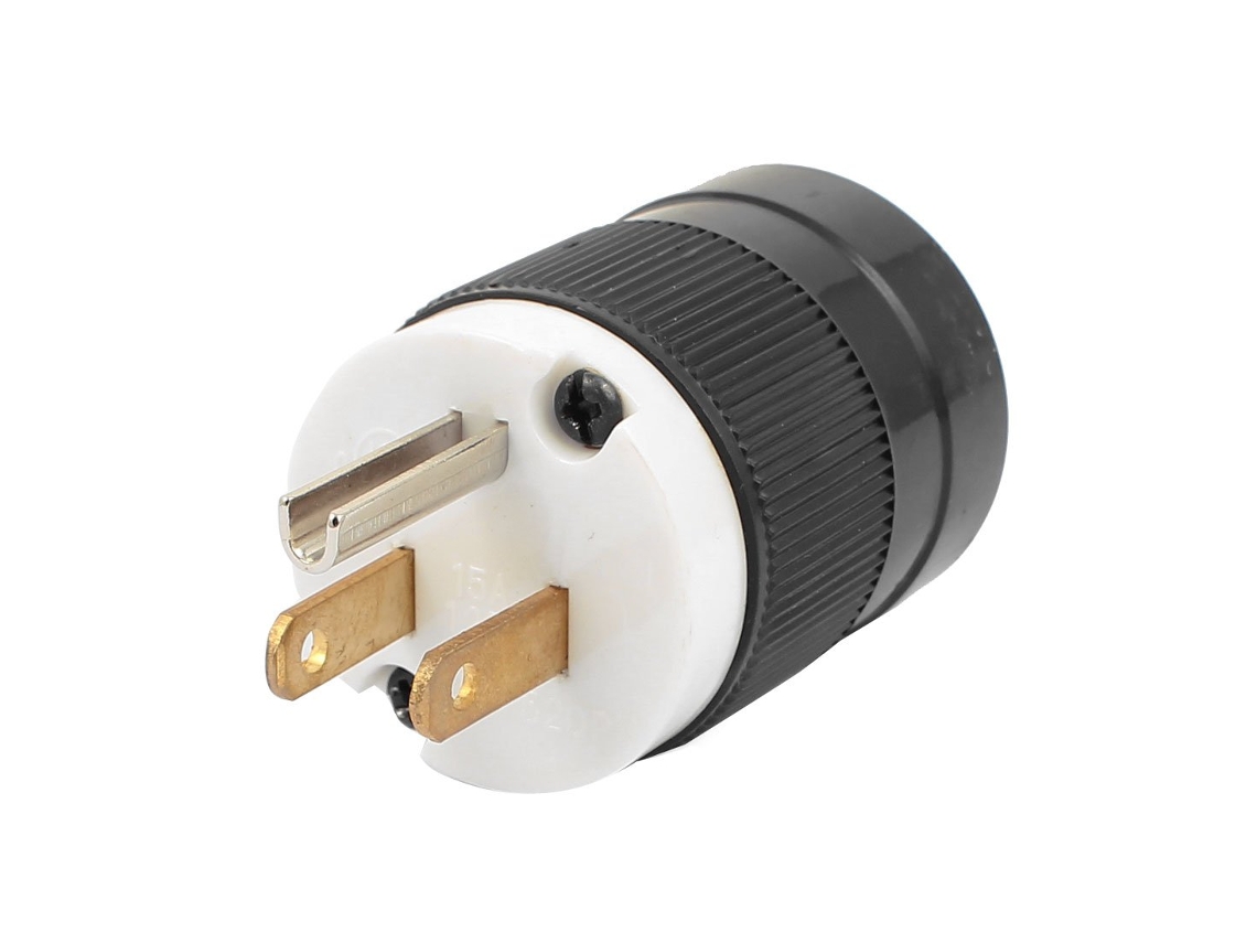 Adaptador De Enchufe Alimentación Estadounidense Nema 5-15p 15a 125v Para Enchufes Intercambiables