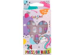 Uñas Postizas CHIT CHAT Press on Nails Unicorn Glitters (24 pre-glued nails)