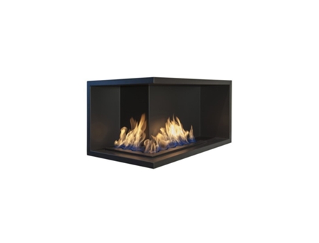 Chimenea de bioetanol de esquina empotrable. Apertura Izquierda NILLA CORN Onda 70x47cm esquina / Capacidad 15,4L OUTINFIRE