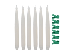 2026-6 Velas Led Navideñas Con Clip Recargables Luz Caliente Seguras Ecoamigables Para Fiesta Boda Café