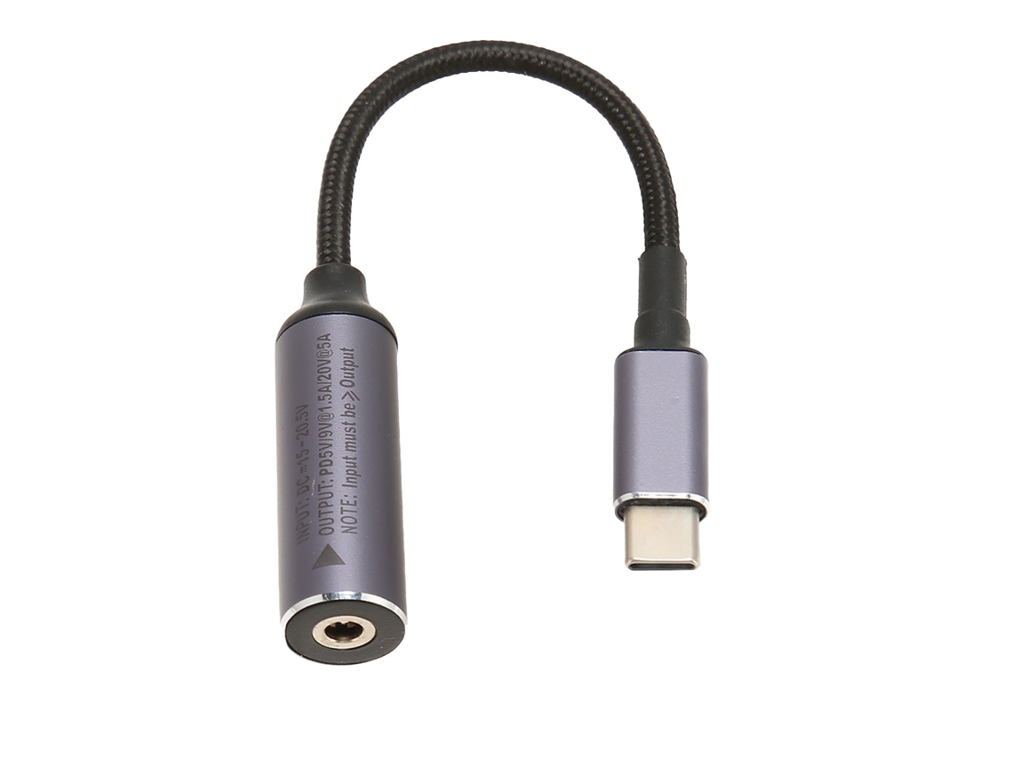 Cabo Dc Para Type C 2.5x0.7mm 100w Entrada Fêmea Para Saída Macho Identificação Automática Para Pc Telefone