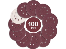 Discos De Lijado De 125 Mm, Grano 100, Con 8 Agujeros Para Lijadora Excéntrica, Pulido Y Rectificado.