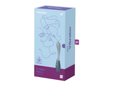 Estimulador SATISFYER G-Spot Flex 3 Multivibrador Gris 1 Unidad
