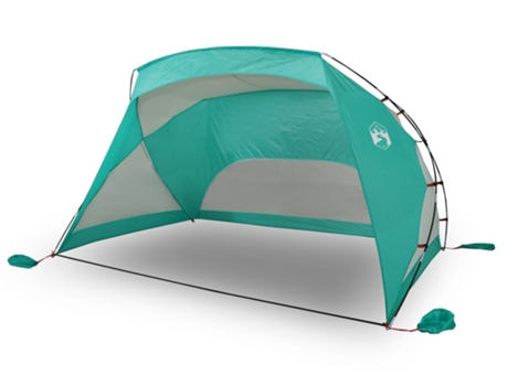 Tienda de playa 185T poliéster verde agua VIDAXL (274x178x170/148 cm)