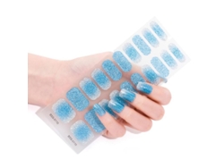 20 Pegatinas De Uñas De Gel Semicuradas Con Lima Y Alcohol - Requiere Lámpara Uv/led - Vdq