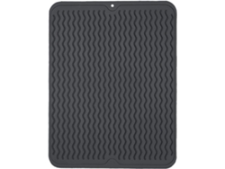 Rebe-tapis Égouttoir À Vaisselle En Silicone 30x40cm Antidérapant Écologique Résistant À La Chaleur Noir