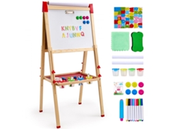 Caballete de arte infantil ajustable con marco, rollo de papel y bandeja Tekmaquinas