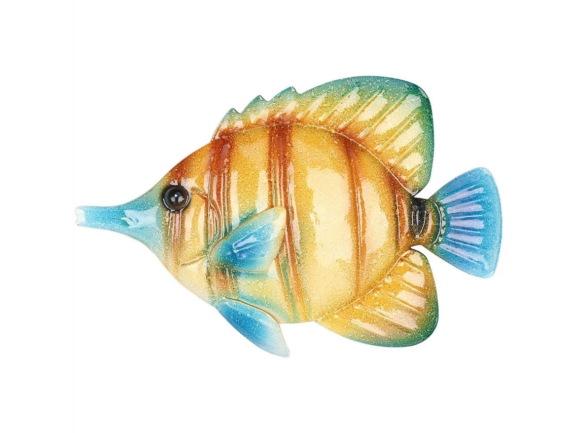 Decoración De Pared De Hierro Con Forma De Pez Tropical De 26 Cm Para Sala De Estar (clavo Incluido).