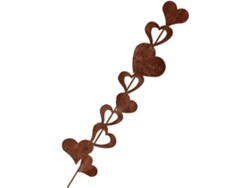 Estaca De Jardín Metálica Con Forma De Corazón Y Acabado Oxidado Para Céspedes, Patios Y Jardines.