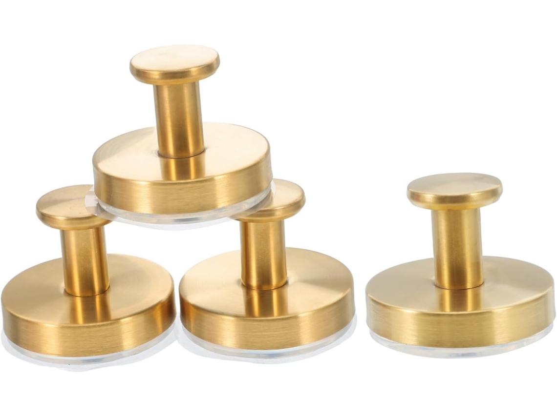 4 Ganchos De Pared Con Ventosa De Acero Inoxidable, No Requieren Perforación.
