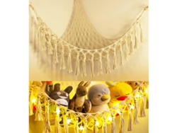 Red Colgante Para Juguetes Con Luz Led - Organizador De Peluches Para Bebés Y Niños - Accesorio De Decoración Para La Habitación Infantil