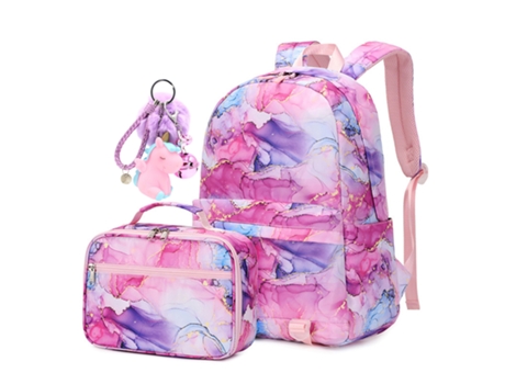 Mochila ligera impermeable para niños, mochila escolar con fiambrera, mochila escolar para niñas
