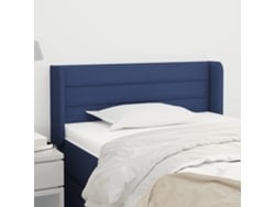 Cabecero De Tela Azul 93x16x78/88 Cm