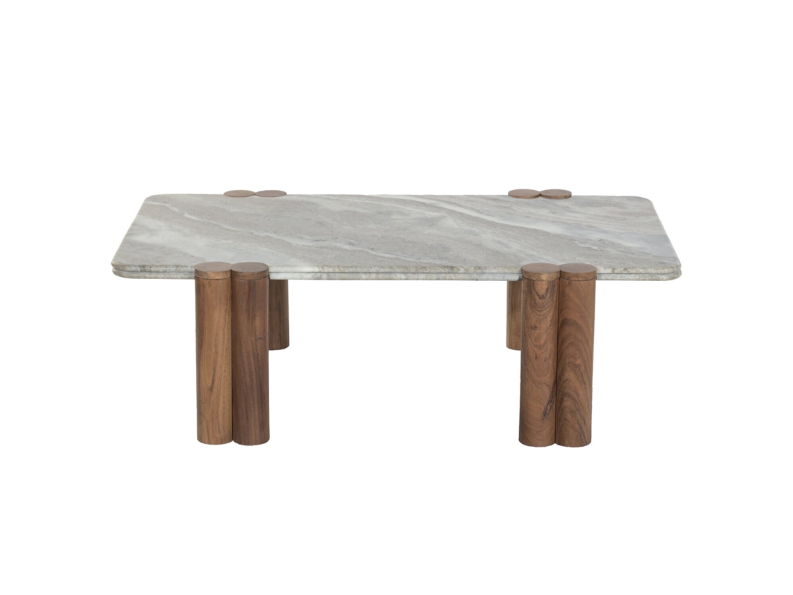Mesa de centro de mármol marrón con tablero en forma de mango, 120x73,5x38cm ALEXANDRA HOUSE LIVING