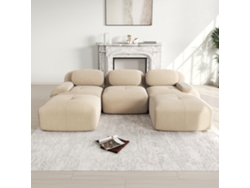 Sofá Modular U - Sin Montaje - Antideslizante, Haustierfreundlich, 32d Con Almohadas Ergonómicas - Beige