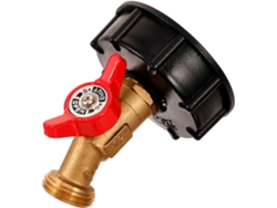 Adaptador IBC, grifo de jardín en forma de pulgar para tanques de agua, conexión segura.