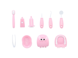 Rebe-set De Juguetes De Médico Infantil Simulación Dentista Con Estetoscopio Caja De Medicamentos Para Jugar A Roles Rosa