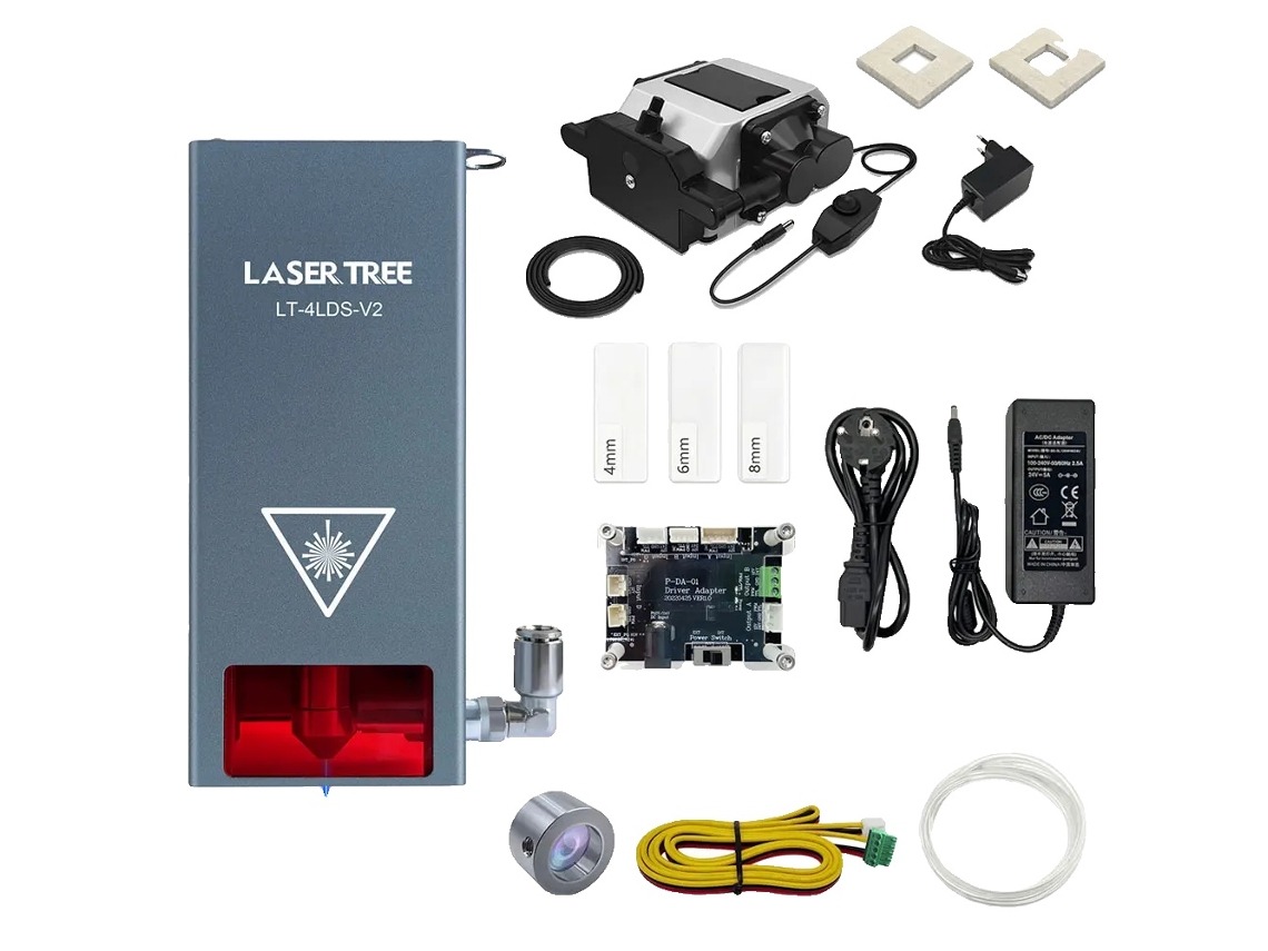 Cabezal láser de 20 W, longitud de onda de 455 nm, modulación TTL/PWM/analógica, Lt 4lds V2 24 V AP, enchufe UE OEM