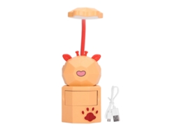 2026-lámpara De Mesa Led 5v 3w Cuello De Cisne Carga Usb Figura De Ciervo Decoración Hogar Naranja Yc-5802