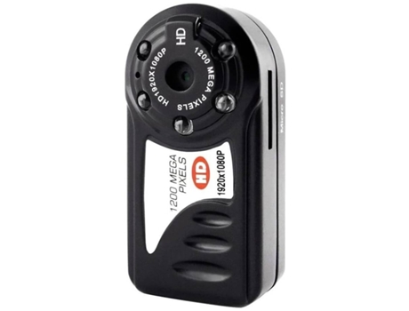 Seguridad de la mini cámara espía Full HD 1029x1080P 12MP Visión nocturna Infrarrojos Ranura MicroSD (negro) YIZHOOD