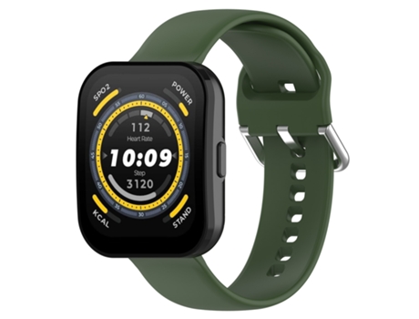 Correa Smartwatch para Amazfit Bip 5 de silicona, talla: talla L (verde militar)