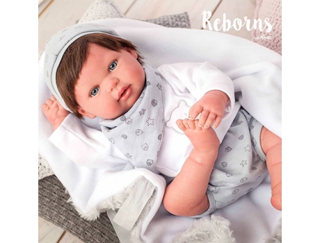 Muñeco ARIAS Arias Reborns 45 cm Alejandro con Manta (Edad Mínima: 3 Años - 58 x 20,5 x 30 cm)