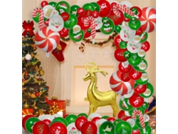 Kit de arco de globos navideños, globos para decoración de fiestas navideñas NEVEANCE