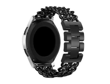 Correa de acero inoxidable ancho 22mm cadena vaquera para Samsung Galaxy Watch 46mm - negro