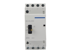 Contactor Ac Modular Hogar 4p 25a Bch8-25m 2no2nc Interruptor Manual Din Rail