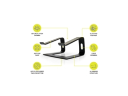 Port Designs 901103 Soporte para portátil 39,6 cm 15,6'' Soporte para portátil de aluminio negro