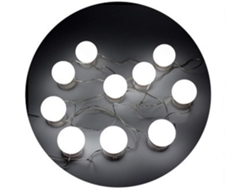 Kit de iluminación para tocador: 10 bombillas LED estilo Hollywood para espejos de maquillaje, con regulador de intensidad y puerto USB — Blanco