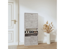 Zapatero Organizador 59X17X150 Cm Derivados de Madera Gris Cemento