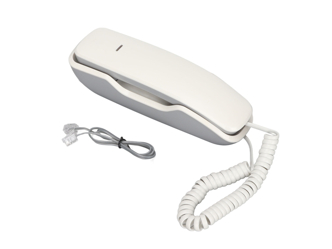 Teléfono fijo con cable Mini 2026dn, duradero, para montaje en pared, blanco, para el hogar, hotel y oficina.