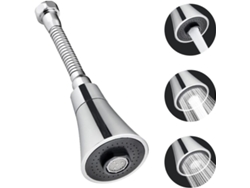 Grifo De Cocina De Acero Inoxidable + Abs 15cm Rotatorio 360° Ahorro De Agua Anti-splash 3 Modos Para Cocina Y Baño