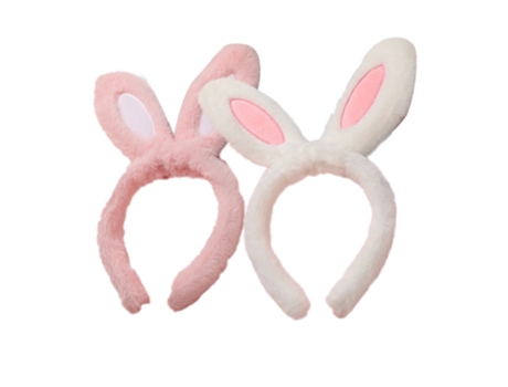 Diadema De Conejo De Pascua Con Disfraz De Orejas De Conejo Aro De Pelo De Conejo De Peluche De Dibujos Animados Lindo, St-2 ZMDECQNA 2 Un
