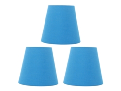 2026-3pcs Toldo De Lampara De Tela E14 Moderno Retro Azul Funda Anti-polvo Para Dormitorio Recamara