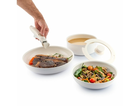 Set de Sartenes con Mango Extraíble y Tapa Passet INNOVAGOODS 5 Piezas