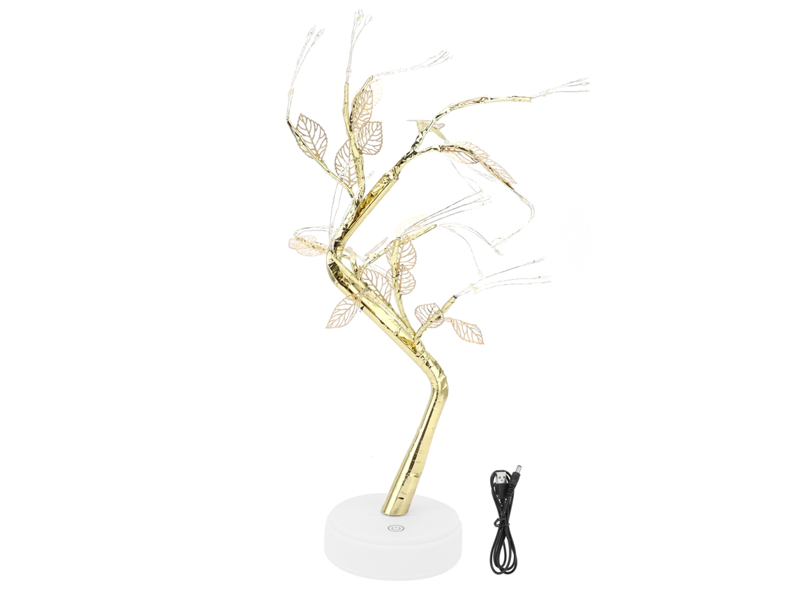 Lámpara de noche 2026 con 72 LED, diseño de hoja artificial tipo bonsái, cable de cobre, interruptor táctil USB/batería, decoración del hogar.