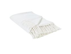 Manta BELIANI Ampara de Algodón Blanco 200X220X1