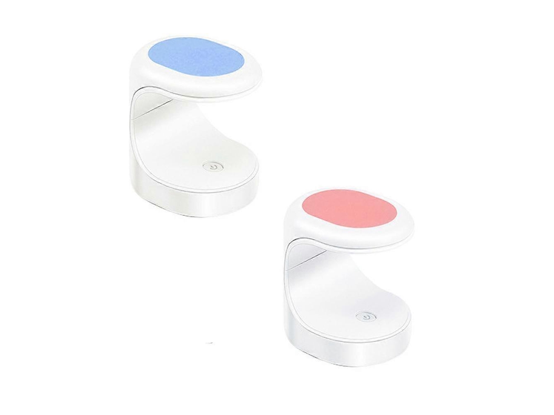 Juego de 2 mini lámparas UV para uñas con secador portátil de un solo dedo para el hogar y el salón de belleza (ro)