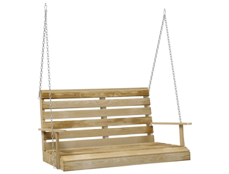 vidaXL Banco balancín madera de pino impregnada 110 cm