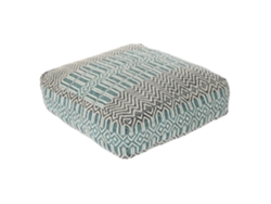 Cojin Suelo Algodon 6300 Gr, Rayas Azul 60x60x25cm