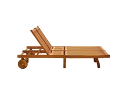 Tumbona de jardín con cojines para 2 personas, madera maciza de acacia, EXCLUSIVA MAISON