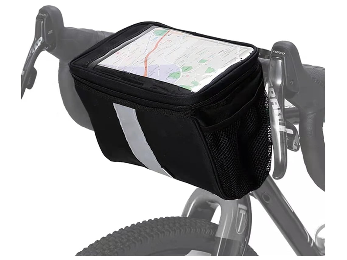 Bolsa térmica impermeable para manillar de bicicleta con soporte para teléfono con pantalla táctil Zxcb240331 9zzy Negro SAISIYIKY