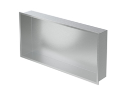 Nicho de ducha 60x30 cm Estante de pared de acero inoxidable plateado LUXEBATH
