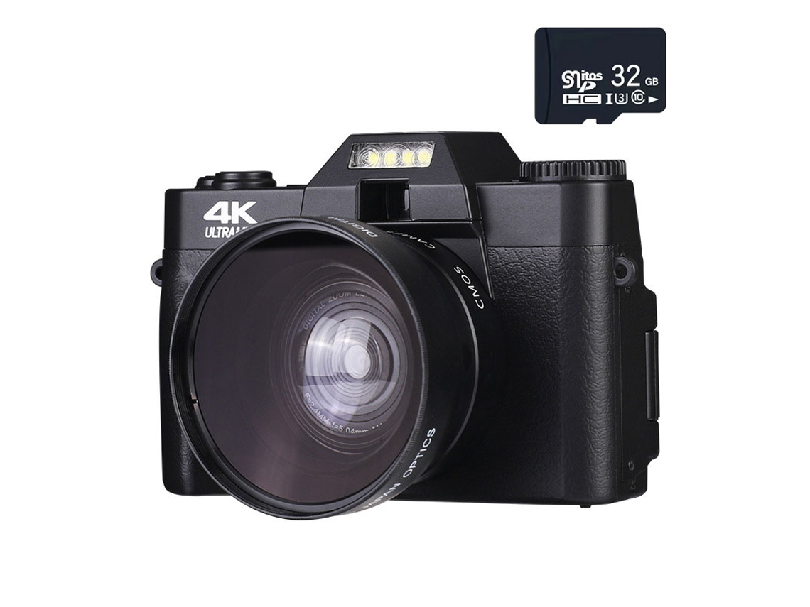 Cámara digital SZSMART R10 16xZOOM 4K uhd WIFI 3 + 32GB lente