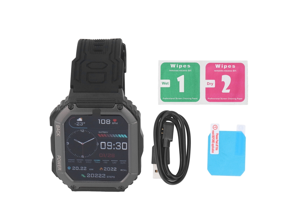 Reloj inteligente Mali, resistente al agua, con llamadas Bluetooth y monitor de actividad.