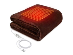 Manta Eléctrica Usb Lavable De 45x80 Cm Con 3 Niveles De Calor Y Función De Temporizador Para Hombros Y Rodillas.