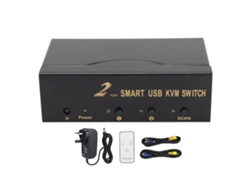 Switch Kvm Vga 2 Entradas 1 Saída Com 4 Portas Usb Compartilha Monitor Teclado Mouse Suporta 1920x1440